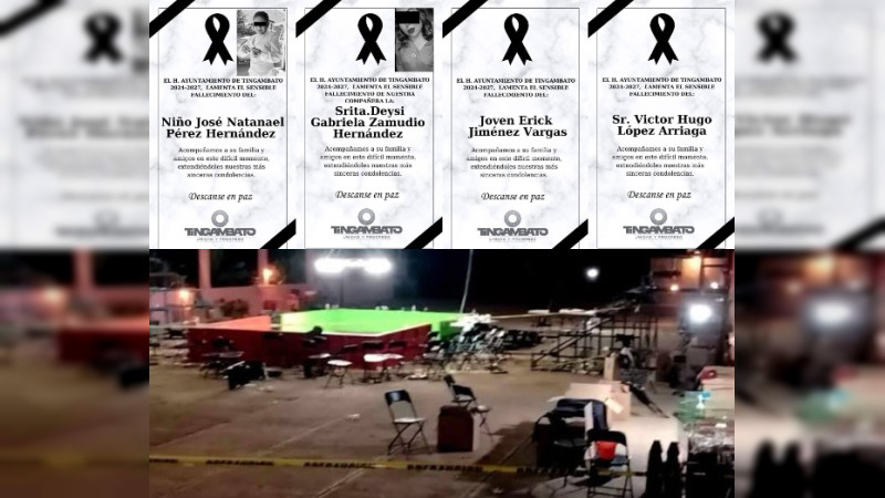 Luto en Tingambato por homicidio del niÃ±o Natanael, la joven Nancy y dos personas mÃ¡s acribilladas en palenque clandestino en MichoacÃ¡n