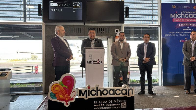 Gobierno de MichoacÃ¡n y Volaris presentan 8 nuevas rutas aÃ©reas