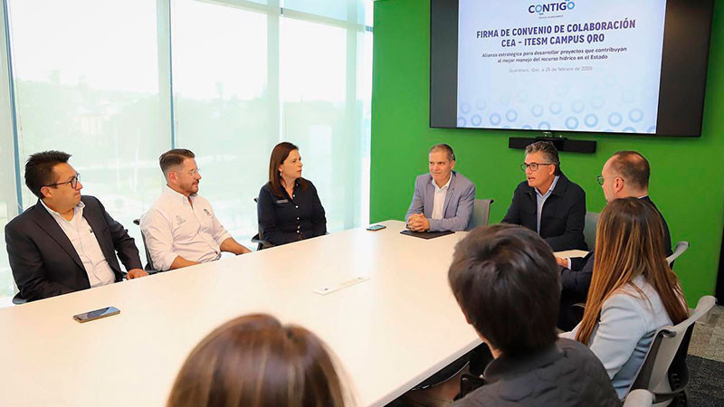 Firma ComisiÃ³n Estatal de Aguas de QuerÃ©taro convenio de colaboraciÃ³n con el ITESM