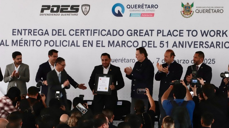 Entregan reconocimiento al MÃ©rito Policial en QuerÃ©taro