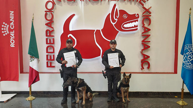 FederaciÃ³n CanÃ³fila Mexicana reconoce a perros de la PolicÃ­a Estatal de QuerÃ©taro