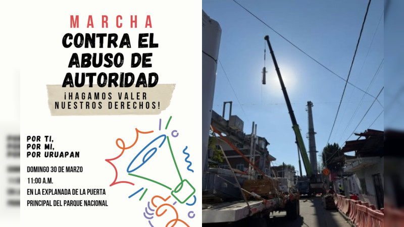 Convocan a marcha contra el abuso de autoridad por el telefÃ©rico de Uruapan, MichoacÃ¡n