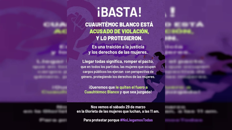 Protestan contra CuauhtÃ©moc Blanco en CDMX; exigen se le quite el fuero