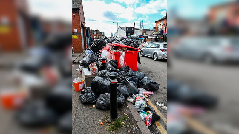 Deja huelga de recolectores de basura, la acumulaciÃ³n de residuos en ciudad de Reino Unido