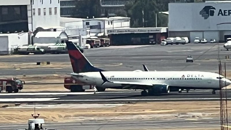 No hubo heridos ni daÃ±os en aviÃ³n Delta que aterrizÃ³ de emergencia en el AICM
