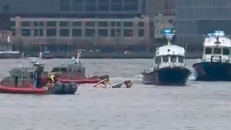 Se desploma helicÃ³ptero sobre RÃ­o Hudson, en Nueva York