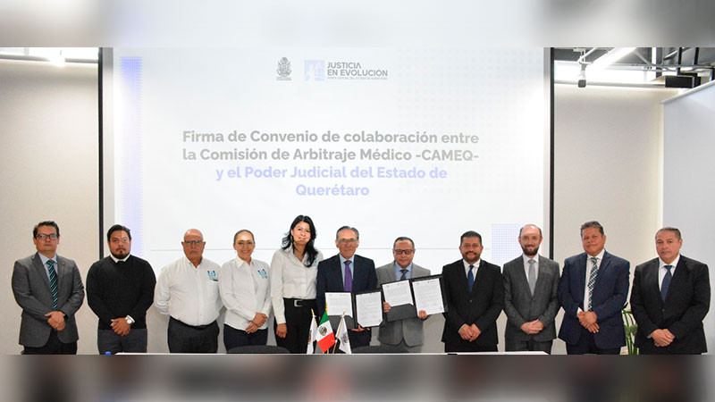 Estrechan lazos el Poder Judicial del Estado de QuerÃ©taro y la CAMEQ para buscar la mediaciÃ³n en materia mÃ©dica 
