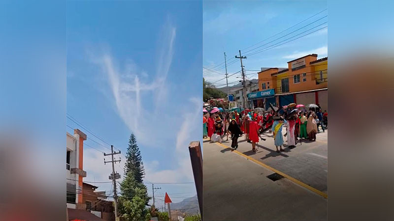  Roba miradas cruz que apareciÃ³ en el cielo durante Viacrucis en el Estado de MÃ©xicoÂ 