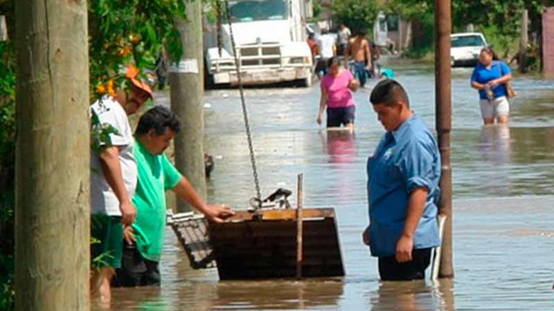 Fuertes lluvias provocan inundaciones en Matamoros, Tamaulipas