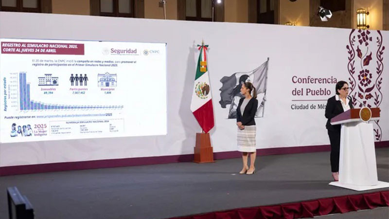 Sheinbaum llama a participar en el primer simulacro nacional el prÃ³ximo martes