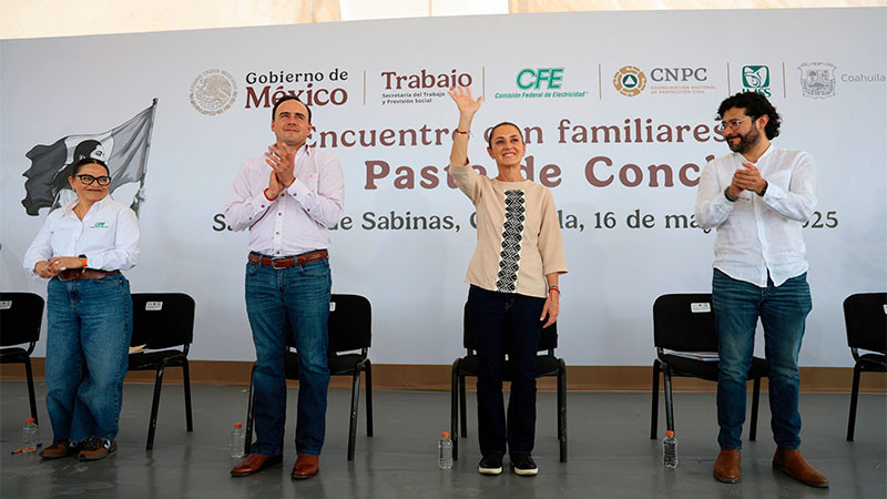 Se compromete Claudia Sheinbaum a encontrar a todos los mineros de Pasta de Conchos 