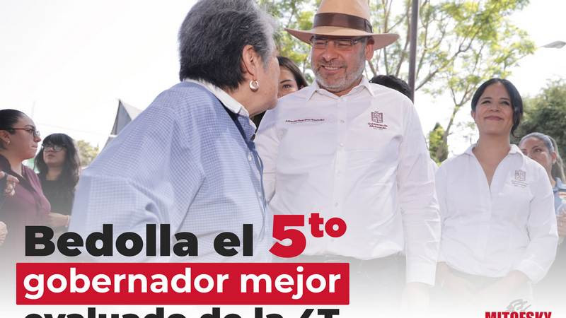 Crecimiento con rumbo: Bedolla, quinto mejor gobernador de la 4T
