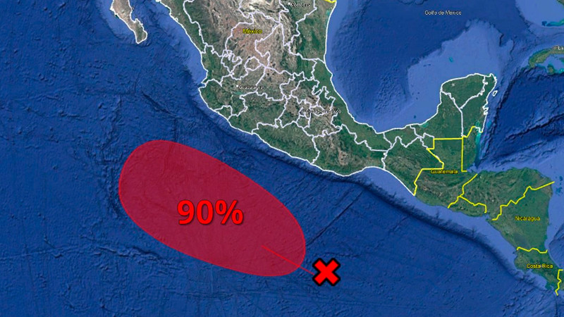 Aumenta a 90% probabilidad de formarse 'Alvin', primer ciclón en Pacífico mexicano
