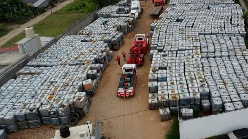 Celebra Sheinbaum aseguramiento de más de 3 millones de litros de huachicol en Tabasco