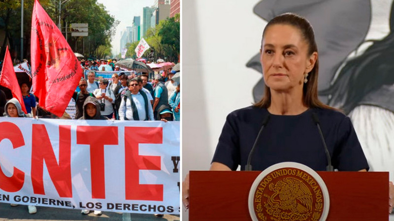 CNTE actuaría “contra la libertad del pueblo de México” si boicotea elección judicial, considera Sheinbaum