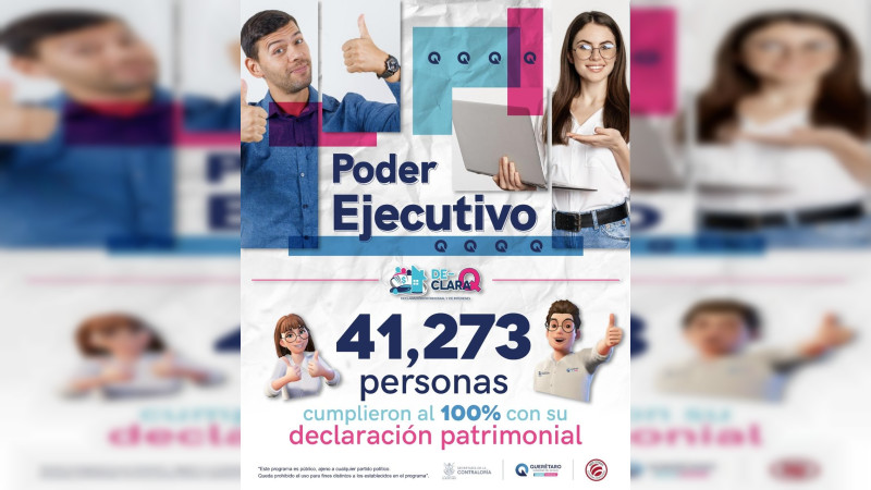 Logra Querétaro que el 100% de los funcionarios públicos presentaran su declaración