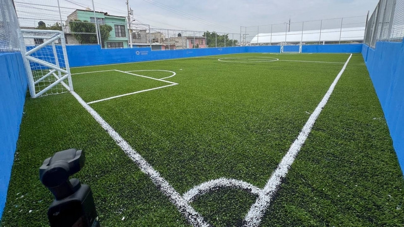 Entrega SDUOP obras de mejoramiento en parque de San Pedrito Peñuelas en Querétaro