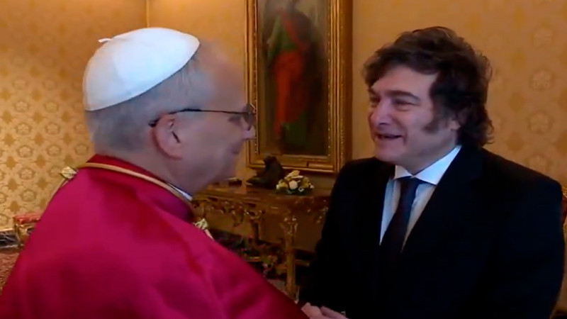 Papa León XIV se reúne con Milei; dialogan sobre pobreza y cohesión social