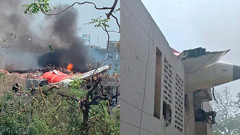 Avión con 242 personas se estrella en India; no hay rastro de sobrevivientes