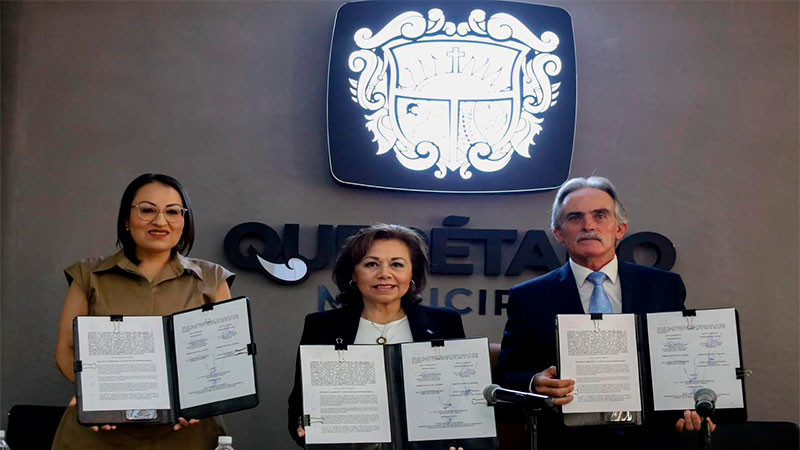 Firman convenio de colaboración el municipio de Querétaro y el Consejo de Notarios 