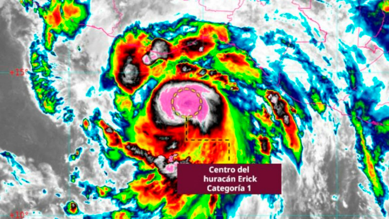 'Erick' evoluciona a huracán categoría 1 en el Pacífico mexicano