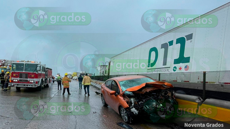 Cuatro lesionados en accidente en el libramiento Noreste de Querétaro