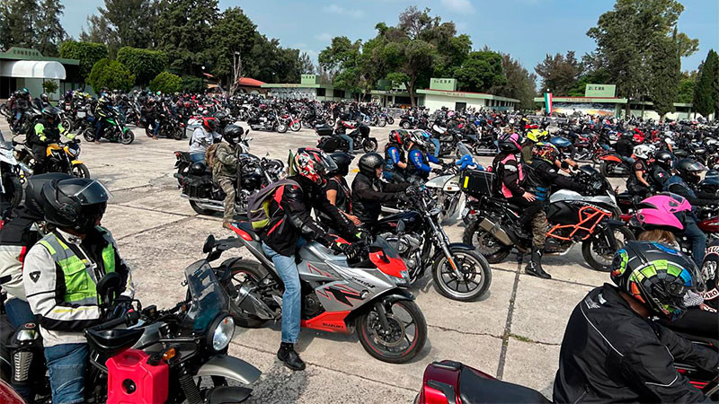 Participan más de 2 mil motociclistas en la Segunda Rodada de Motociclismo en San Juan del Río, Querétaro