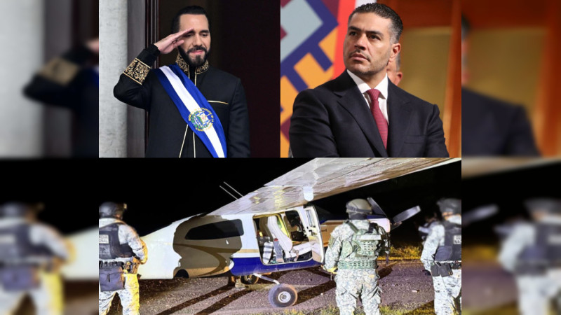 Desmiente Bukele a Harfuch: Niega vínculo con avioneta de traficantes interceptada en México e informa que detenidos son de Sinaloa, Michoacán y Chihuahua