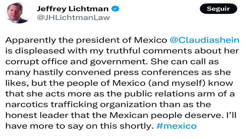 “La presidenta de México está molesta por mis comentarios”: señala abogado de Ovidio Guzmán