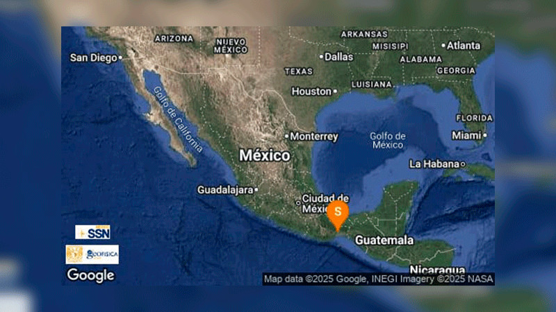 Sismo de magnitud 4.2 sacude zona noroeste de ciudad Ixtepec, Oaxaca