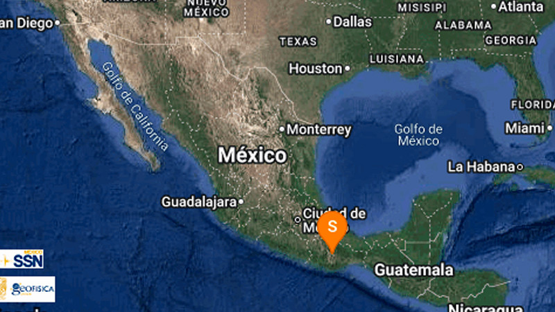 Sismo de magnitud 4.5 sacude noroeste de Oaxaca