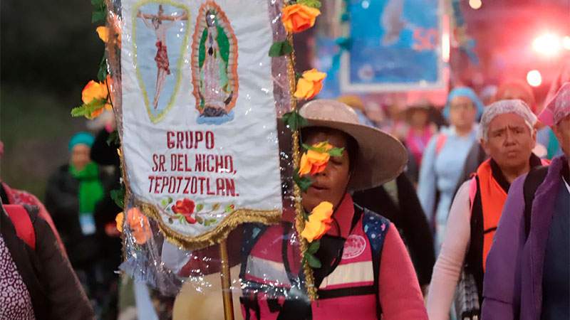 Saldo blanco en Querétaro durante el paso de la peregrinación hacia la basílica de Guadalupe