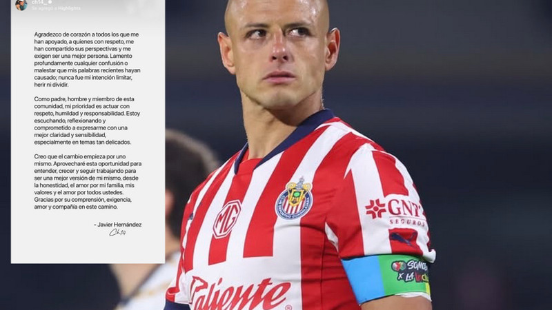 ‘Chicharito’ Hernández reaparece tras polémica por sus dichos machistas; pide perdón