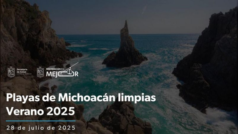 Playas michoacanas, limpias y aptas para vacacionar: Bedolla