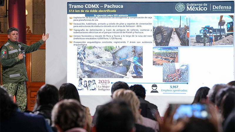 Con la construcción de los trenes de pasajeros México-Pachuca y México-Querétaro, se generarán 260 mil empleos este año