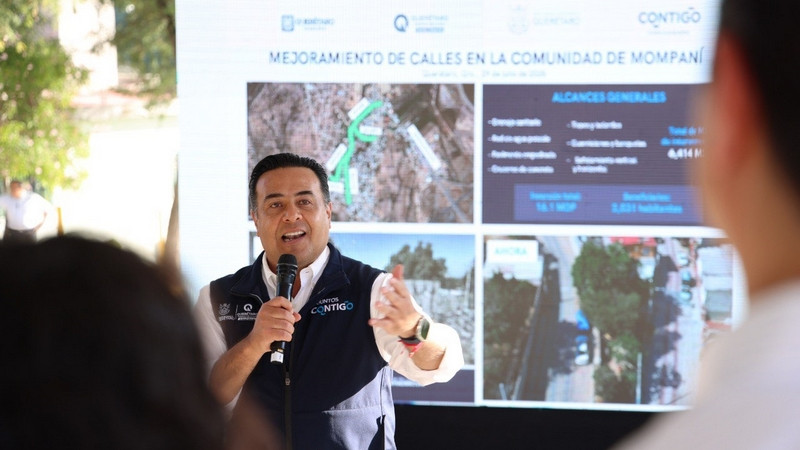 Entregan rehabilitación de calles de Mompaní, Querétaro