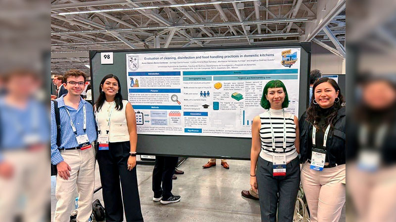 Estudiantes de la UAQ presentaron trabajos de investigación, tanto de licenciatura como de posgrado, durante la Reunión Anual 2025 de la International Association for Food Protection en Clevelan, Ohio 