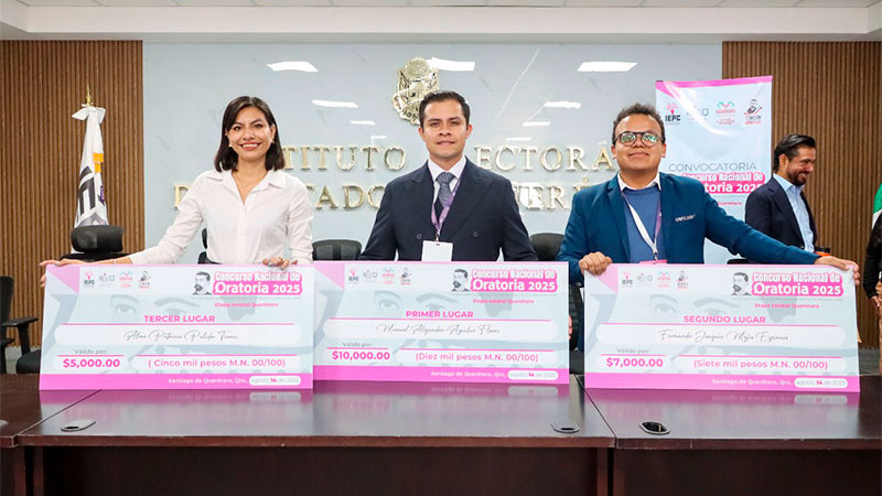 Realiza el IEEQ la etapa estatal del Concurso Nacional de Oratoria 2025 “Dr. Belisario Domínguez Palencia. Libres por la palabra libre”