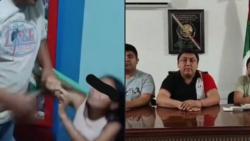 Destituyen a funcionario municipal en Yucatán tras ser captado golpeando a su hermana menor