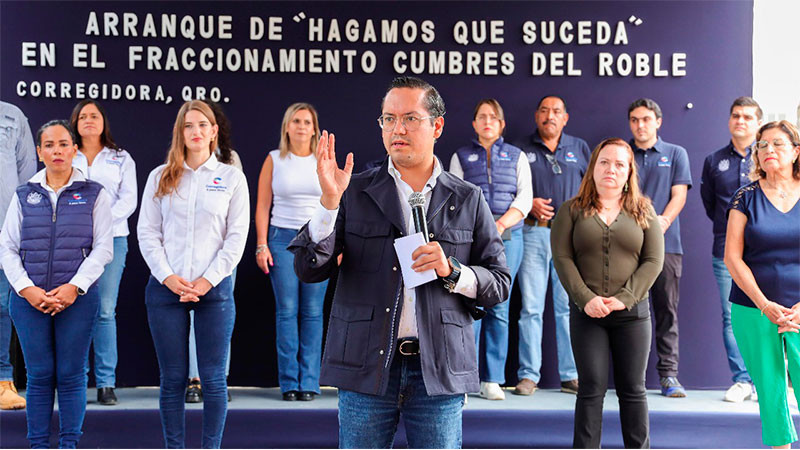 Al menos 16 servicios municipales se ofrecerán de manera directa en los condominios a través de la estrategia “Hagamos que Suceda” en Querétaro; indicó Chepe Guerrero Trápala 