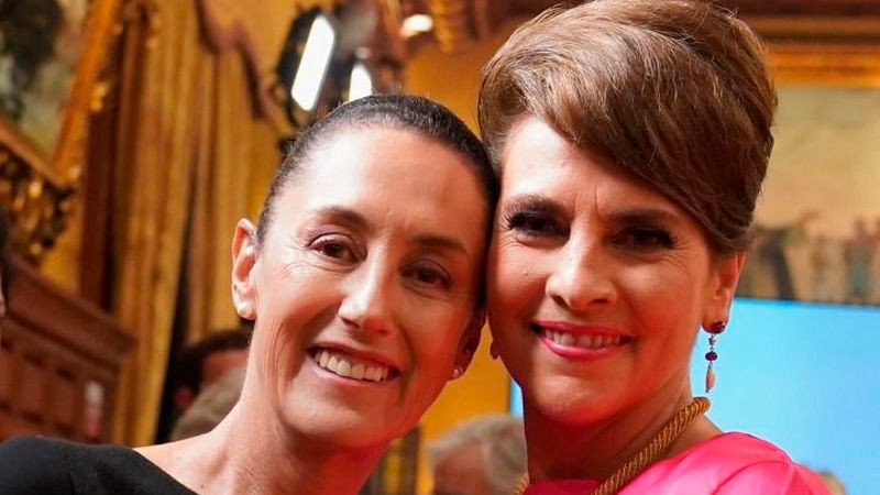 Sheinbaum defiende a Gutiérrez Müller tras rumores de mudanza a España; asegura que vive en México