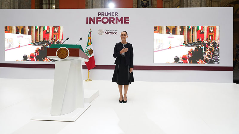 México va bien e irá mejor: resalta Claudia Sheinbaum en su Primer Informe de Gobierno 