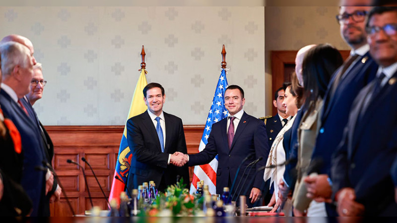 Anuncia Marco Rubio ayuda de casi 20 mdd a Ecuador para reforzar seguridad