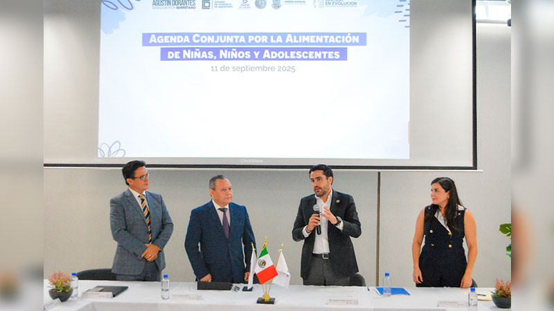 Firman a Agenda Conjunta por la Alimentación de Niñas, Niños y Adolescentes en Querétaro 