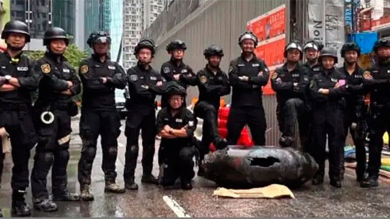 Desactivan bomba de la Segunda Guerra Mundial y evacúan a 6 mil personas en Hong Kong