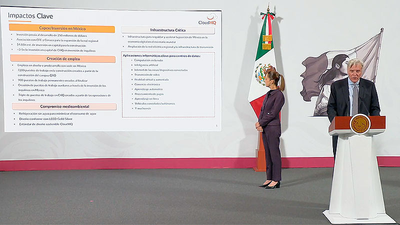  Anuncia empresa estadounidense la inversión de 4 mil 800 mdd en México para desarrollo de IA