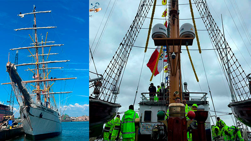 Buque Cuauhtémoc zarpa desde Nueva York tras accidente que dejó dos cadetes muertos