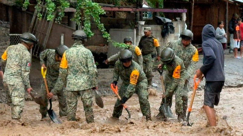 Activan Plan DN-III en Sierra Gorda de Querétaro ante deslaves