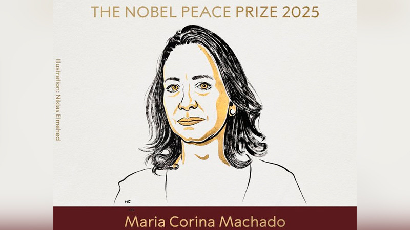 María Corina Machado, líder de la oposición en Venezuela gana el Premio Nobel de la Paz