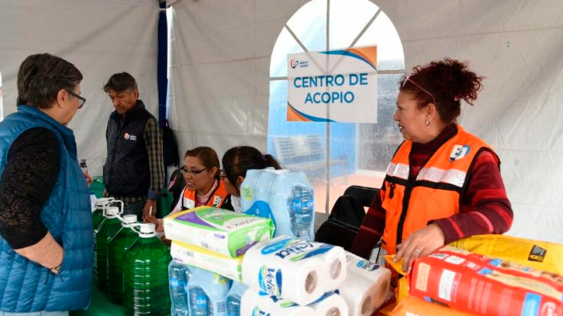 Abren centros de acopio en CDMX para apoyar a damnificados por las lluvias
